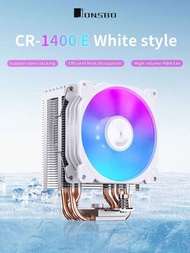Jonsbo Cr1400 E白色cpu散熱器,適用於intel Lga 1700/ Amd Am4 Am5,具有4條熱管的風冷cpu散熱器