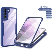 Samsung Galaxy S20 S21 Plus S20 S21 Ultra S20 S21 FE 360° Full Protection High Quality Transparent Phone Case with Front Screen Protector and Lens Protection