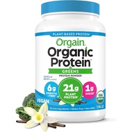 Orgain Organic Protein + Greens, Plant Based Protein Powder, 1.94 lb, 882g, Expiry: 13/03/26