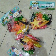 Okaytoys sea animal toys rubber fish animal world animal model sea animal