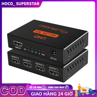 Full Box Bộ chia HDMI 4K 2K Bộ chia HDMI 2 cổng HDMI 4 cổng HDMI 1x4 1x2 kim loại cao cấp mở rộng tí