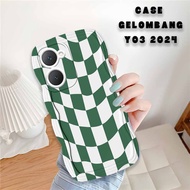 HP VIVO Y03 Wave Softcase - Phone Case - VIVO Y03 Wave - External.Acc - Chess Motif - Fashion Case -