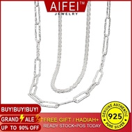 AIFEI JEWELRY Original Perak Accessories Chain Rantai Gold Women Silver 925 Necklace Korean 純銀項鏈 Leh