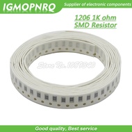100PCS 1206 SMD Resistor 1% resistance 1K ohm chip resistor 0.25W 1/4W 102 IGMOPNRQ