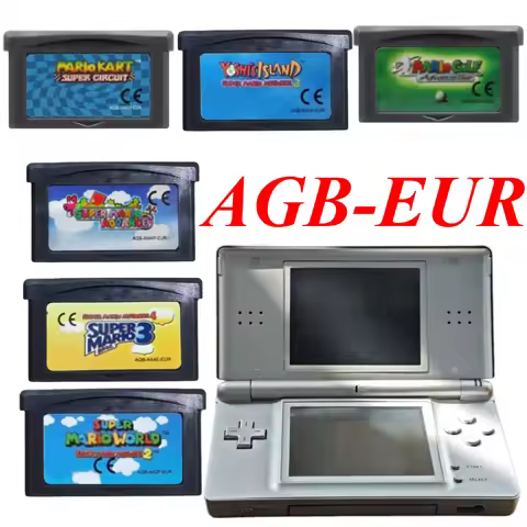 GBA Game Cartridge Mario Kart Yoshi Island Super Mario Advance Retro Game for GBA SP NDS Classic Vid