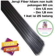 HITAM Spokes Black fiber Bars 1.5mm 1.8mm 1 Bunch Of 25 Long Rods 60cm Spokes For Making Cages/Bird Cages Etc