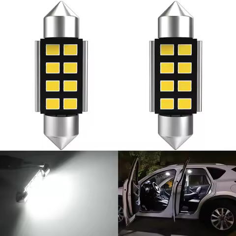 2pcs No Error Canbus Bulb LED Festoon 36mm C5W Number Plate License Light For Audi A4 A6 TT A8 Q3 Q5
