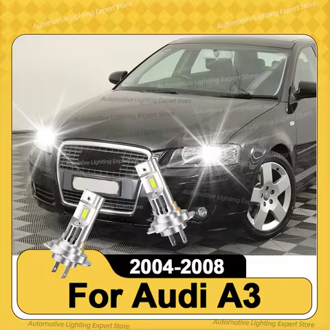 LED Headlight 30000LM Plug and Play Auto Lamp 6000K With Fan For Audi A3 2004 2005 2006 2007 2008