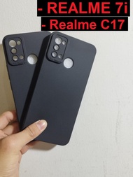 Realme C17 - 7i Softcase BLACK MATTE CAMERA PROTECTION Case Casing Hp Realme 7i - C17
