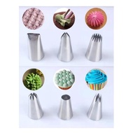 Syringe 6pcs 1M 1A 6B 895 853 113 Piping Icing Cake Nozzle Decoration
