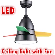 26/36 inch CEILING FAN WITH LED LIGHT +LED 4-colours+ REMOTE 3 SPEEDS dining table study room
