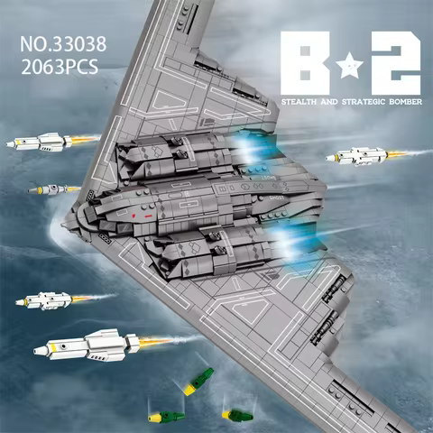 Military Series Building Blocks B-2 Bomber building blocks Model desktop decoration children's puzzl