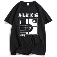 ALEX G Window Tee Headlights Album Print T-Shirt Short Sleeve Loose Fit Round Neck Fashion For Men A