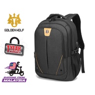 Golden Wolf Falcon Unisex Light Weight Travel USB Student Laptop Backpack (15.6")