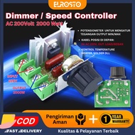 ELROSTO Dimmer Ac 2000w 2000 watt Speed Controller 220v AC PWM Regulator
