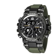 SMAEL Sport Watch for Men New Dual Time Display Male Clock Waterproof Shock Resistant Wristwatch Dig