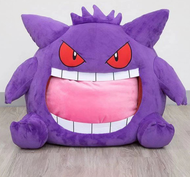 เบาะหมอนนุ่มหมวก Pokemon Gengar พร้อมหมอนผ้าห่มและผ้าห่มนอนวัตถุประสงค์คู่