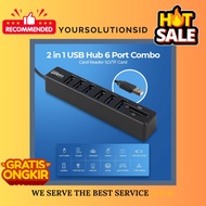 Card Reader 8in1 USB 2.0 USB Hub USB 2.0 MicroSD SD TF Card - CB220602