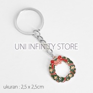 GANTUNGAN ACKC00XX Easter Christmas Keychain Santa Claus Snowman Easter Christmas Tree Snow Snowman 