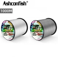 Ashconfish 16 Strands 1000M Braided Fishing Line 20-500LB X16 Multifilament PE Line Color White Grey