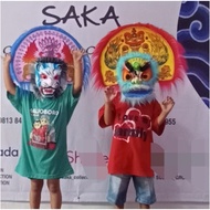 Child Mask | Don't Mask | Reog Mask | Slingan Horse lumping BARONGSAI Children Toys REOG BARONGSAI Rubber Materials