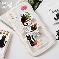 46pcs Black Cat Cute Animal Stickers, Otter Cartoon Sticker Set Decor Kawaii Animal Stickers Scrapbo