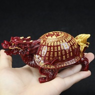 【98%好评率】朱砂摆件龙龟长寿百寿图客厅办公室装饰镇宅家居招财工艺品礼品[98%Positive Rate]Cinnabar Ornament Dragon Turtle Longevity Hun