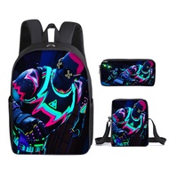 Fortnite Fortress Night Schoolbag Three-Piece Set Multi-Size Backpack Korean Elementary School Stude