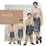 BAJU MELAYU MODEN NUDE | set Ayah dan anak | Set baju melayu Ayah dan Anak | BAJU MELAYU SEDONDON