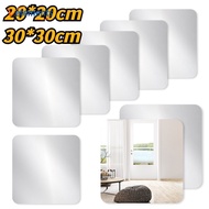 Easy Installation Acrylic Mirror Wall Sticker Bathroom Space-saving Square Mirror Decal Home Living Room Wall Decoration