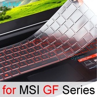 แผ่นครอบแป้นพิมพ์ผิวสำหรับ15.6 "MSI Bravo 15 B5dd A4dcr A4ddr/MSI GF63 GS65 P65 PS42 PS63เล่นเกม GF65ซิลิโคนที่ปกป้องแล็ปท็อปผิวแป้นซิลิโคนสำหรับคอมพิวเตอร์สำหรับเล่นเกม