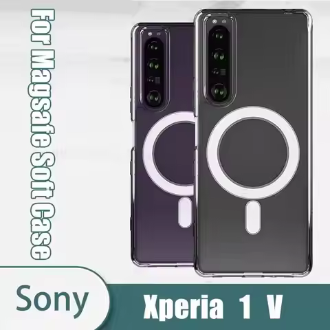 Funda For Sony Xperia 1 10 V For Magsafe Magnetic Transparent Case For Xperia 1 5 IV 1 III 1 II Wire