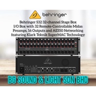 BEHRINGER S32 I/O Box with 32 Remote-Controllable Midas Preamps,16 Outputs and AES50 Networking