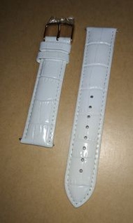 Stuhrling 22mm 白色真皮錶帶