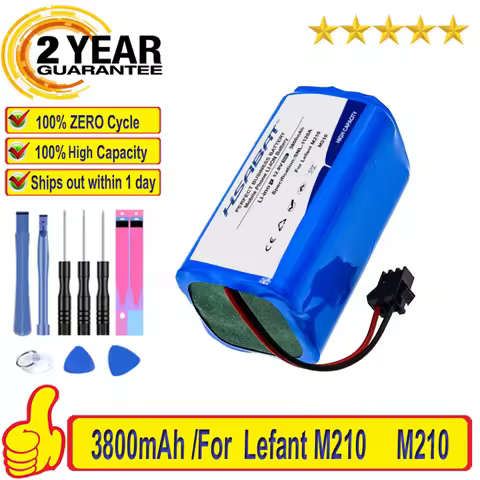 Top Brand 100% New 3800mAh Battery for Lefant M210 M210B M210P M213 M213S Robot Vacuum Cleaner Batte