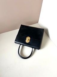 【特選貨品】中古Celine移動金色星球黑色皮革凱莉手袋小古董包