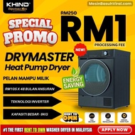 Mesin Pengering Khind 9Kg DryMaster Heat Pump Dryer (Chat Untuk Order)
