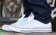 S.G Converse All Star 帆布鞋 基本款 全白 紅邊 白紅藍 低筒 保證正品 男女鞋 M7652C