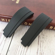 Suitable for Rolex Watch Strap Flat Mouth Original Rubber Silicone Black Green Blue Water Ghost Brac