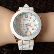 Geneva Silicone Quartz Wrist Watch Women Couple Watches