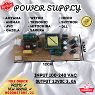 POWER SUPPLY LCD LED TV CHINA 12V 3A