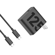 Lenovo 125W GaN Charger USB C Fast Charger PD3.0 QC3.0 Quick Charge Power Adapter with 1m 6A USB-C C