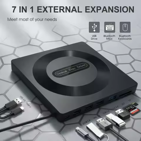 New USB 3.0 Type C External Optical Drive CD DVD RW Super Drive for Laptop Notebook DVD Writer And B