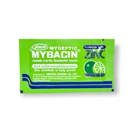 Mybacin Zinc มายบาซิน ซิงค์ เม็ดอมผสมซิงค์ รสส้ม มะนาว ใหม่ !!!!! รสกระชายขาวมะนาวดอง ซองละ 10 กรัม 1 ซอง