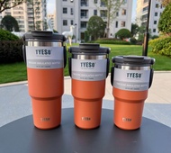 (ของแท้) พร้อมส่ง แก้วเก็บความเย็น Tyeso แบบใหม่มีที่จับ หูหิ้ว แก้วกาแฟ แก้วสแตนเลส304 750ml/900ml