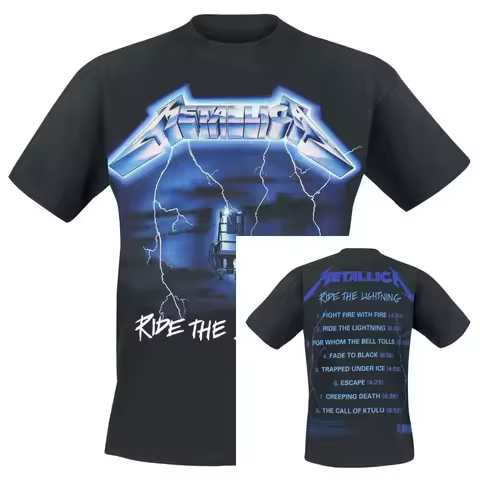 New Ride The Lightning _ Metallica T-Shirt High-end Luxury Is for Both Men and Women Top Y2k 2026 St