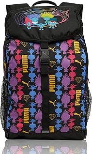 090261 X TROLLS Backpack, Kids, 24 Spring and Summer Colors, Black, AOP (01), One Size, 24 Spring Summer Color Puma Black/AOP (01), One Size