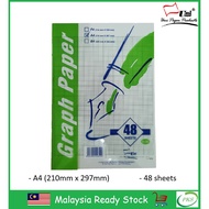 Uni Paper A4 Graph Paper 2mm Square 70gsm 48 Sheets (S-35)