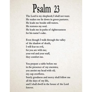 Psalm 23 Psalm 23 Print Psalm 23 Poster Bible Poster Bible Print Bible Decor Bible Quote Psalm Quote