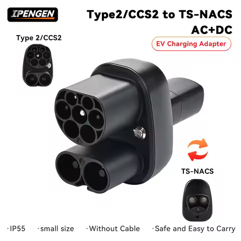 IPENGEN CCS2 to Tesla AC+DC Adapter Fit for Tesla Model 3/X/Y Made in USA CCS2 Combo Adapter Support
